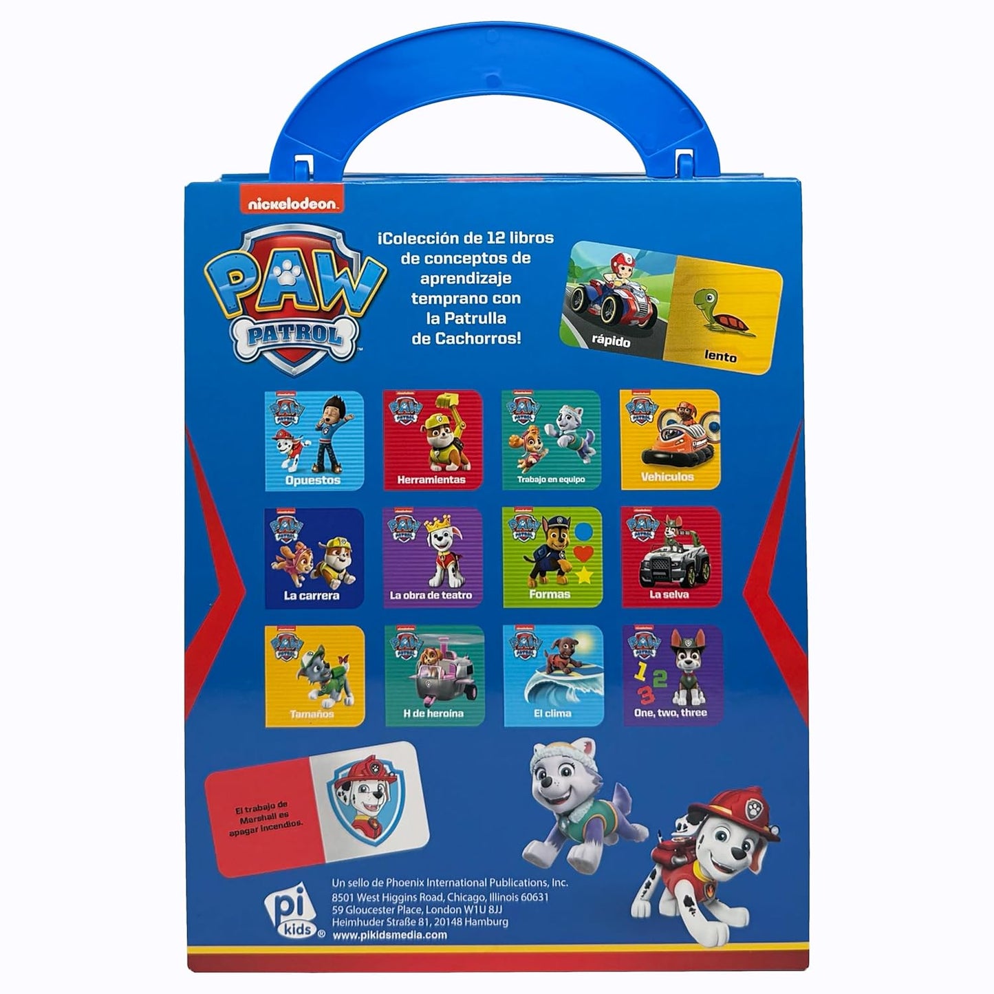 🚨🐾Nickelodeon: PAW Patrol - Listos para la Accion! - Mi Primera Biblioteca - 12 Libros de Carton 🐶