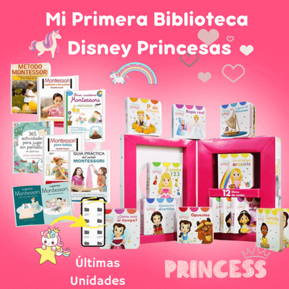 Mi Primera Biblioteca de Baby Princesas − Juego de 12 libritos: ¡primeras palabras, colores, números y más! 🌈🔢