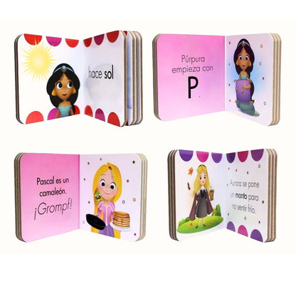 Mi Primera Biblioteca de Baby Princesas − Juego de 12 libritos: ¡primeras palabras, colores, números y más! 🌈🔢