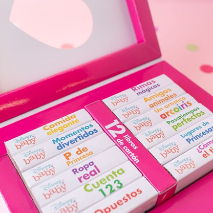 Mi Primera Biblioteca de Baby Princesas − Juego de 12 libritos: ¡primeras palabras, colores, números y más! 🌈🔢