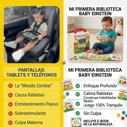 💛👶 Mi Primera Biblioteca 📚✨ Baby Einstein  🧠💫  | 12 Libritos Educativos de cartón | ¡Primeras palabras, alfabeto, números y mucho más!🧸🌈