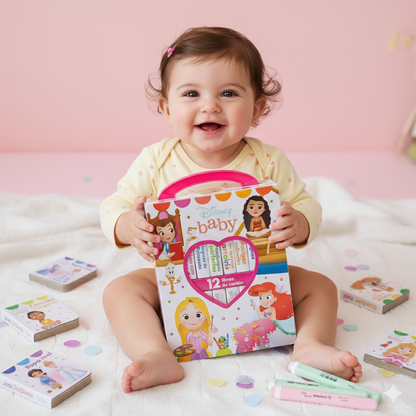 Mi Primera Biblioteca de Baby Princesas − Juego de 12 libritos: ¡primeras palabras, colores, números y más! 🌈🔢