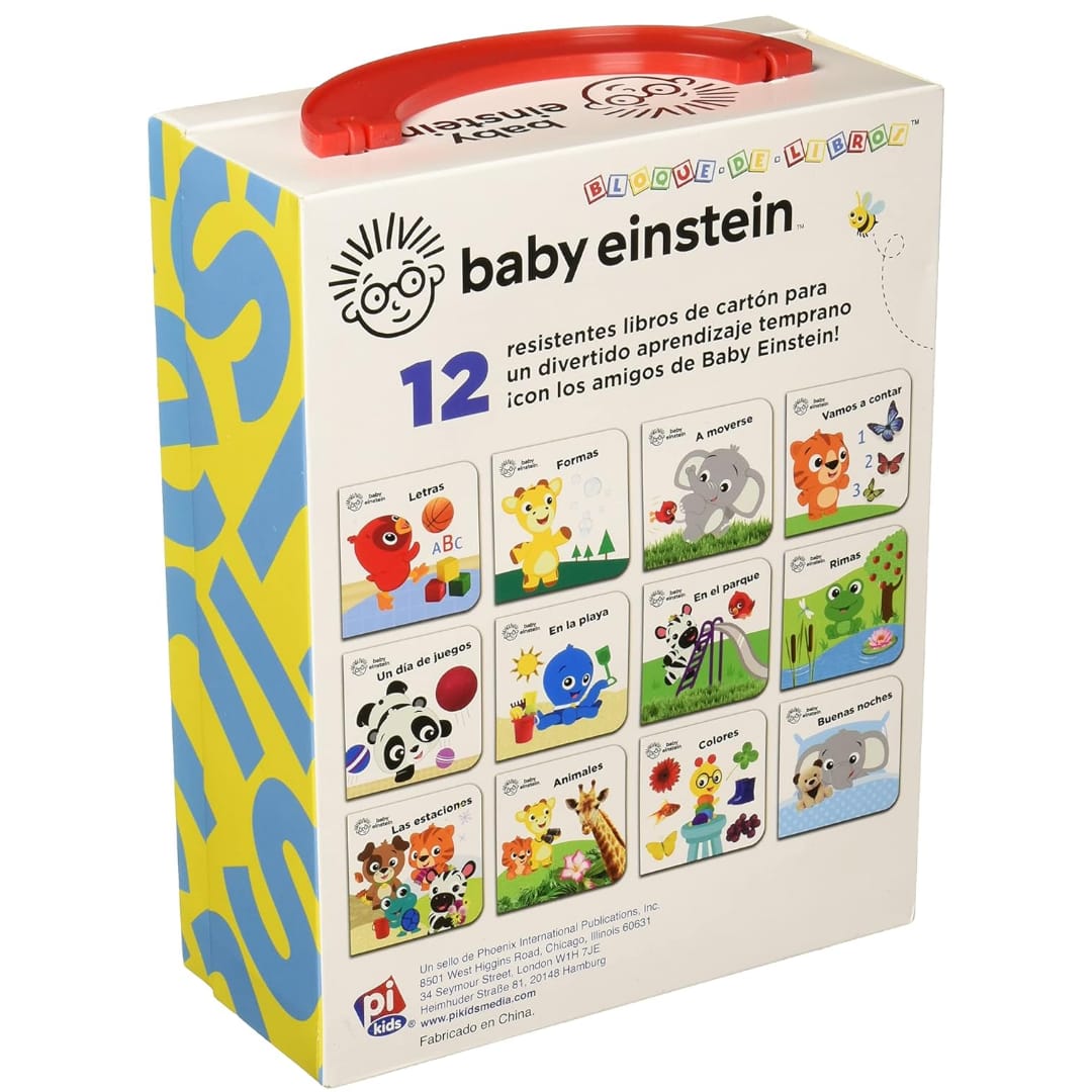 💛👶 Mi Primera Biblioteca 📚✨ Baby Einstein  🧠💫  | 12 Libritos Educativos de cartón | ¡Primeras palabras, alfabeto, números y mucho más!🧸🌈
