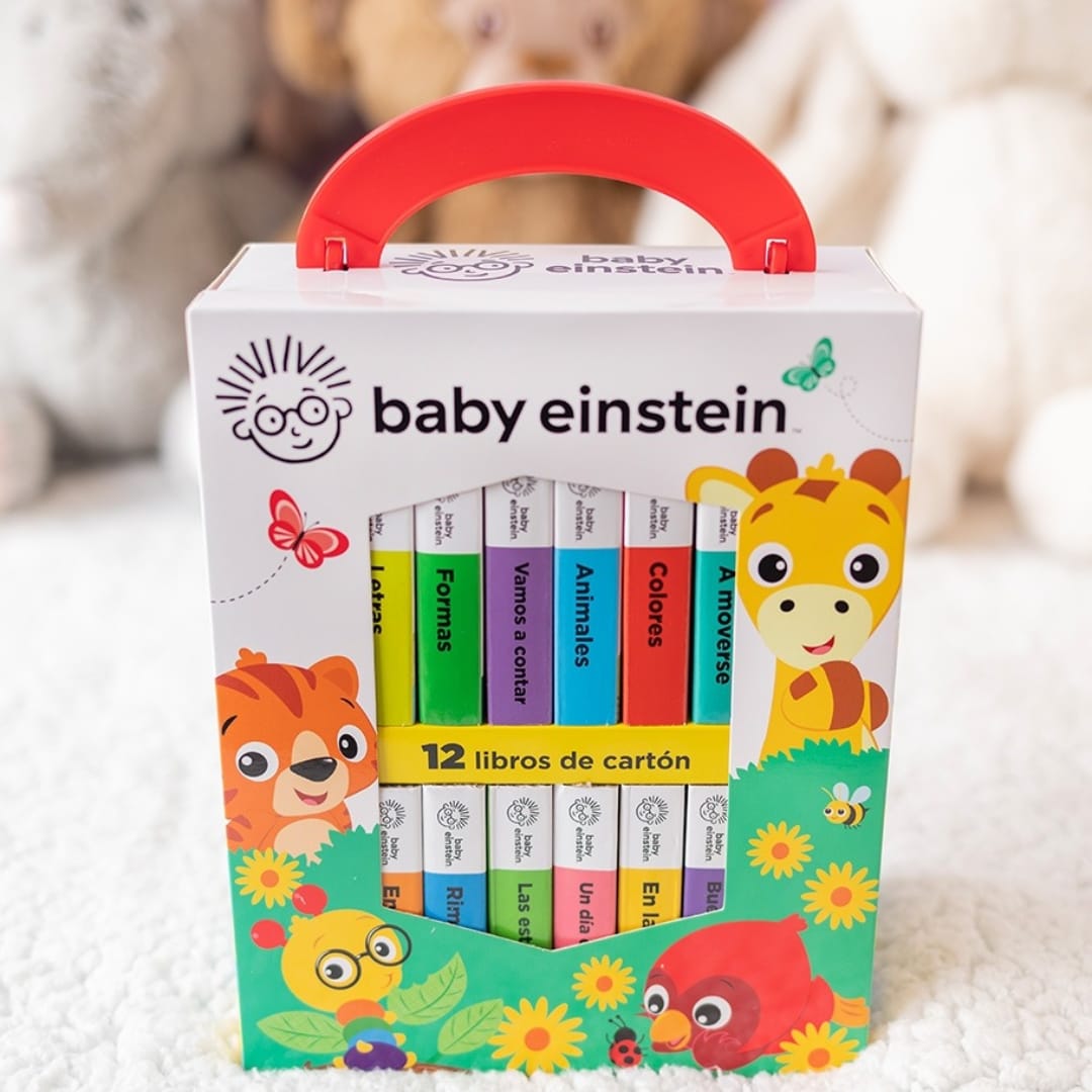 💛👶 Mi Primera Biblioteca 📚✨ Baby Einstein  🧠💫  | 12 Libritos Educativos de cartón | ¡Primeras palabras, alfabeto, números y mucho más!🧸🌈