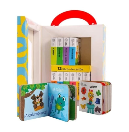 💛👶 Mi Primera Biblioteca 📚✨ Baby Einstein  🧠💫  | 12 Libritos Educativos de cartón | ¡Primeras palabras, alfabeto, números y mucho más!🧸🌈