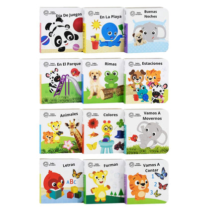 💛👶 Mi Primera Biblioteca 📚✨ Baby Einstein  🧠💫  | 12 Libritos Educativos de cartón | ¡Primeras palabras, alfabeto, números y mucho más!🧸🌈
